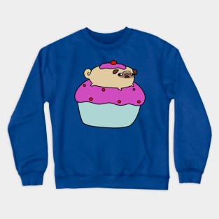 Cupcake Pug Crewneck Sweatshirt